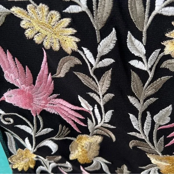 INC BLACK EMBROIDERED ROMANTIC 2 PIECE SHEER BLOUSE SET SIZE SMALL NWT - Picture 2 of 9